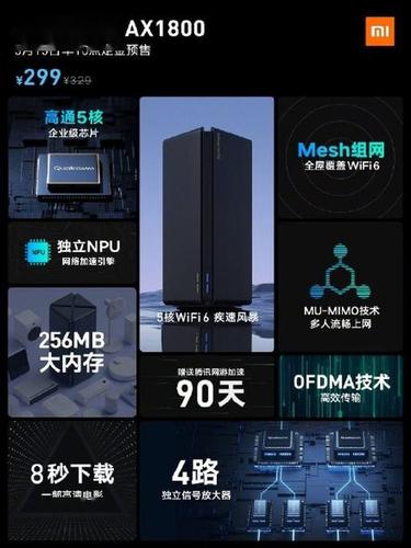 小米路由器 AX1800 宣告：首发高通 5 核企业级芯片_小米_路由器 小米路由器 AX1800 宣告：首发高通 5 核企业级芯片_小米_路由器 通讯