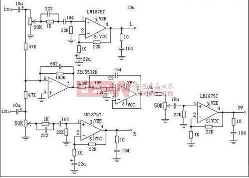 tda2822m的音响电路图（四款电脑音箱/有源音箱/低音音箱电路）_电路_暗记 tda2822m的音响电路图（四款电脑音箱/有源音箱/低音音箱电路）_电路_暗记 互联网