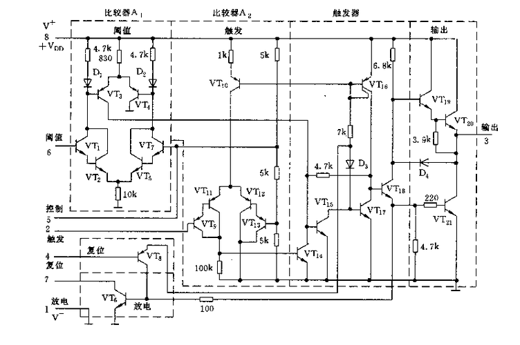 555时基电路内部结构及其工作事理_电路_触发器 555时基电路内部结构及其工作事理_电路_触发器 智能